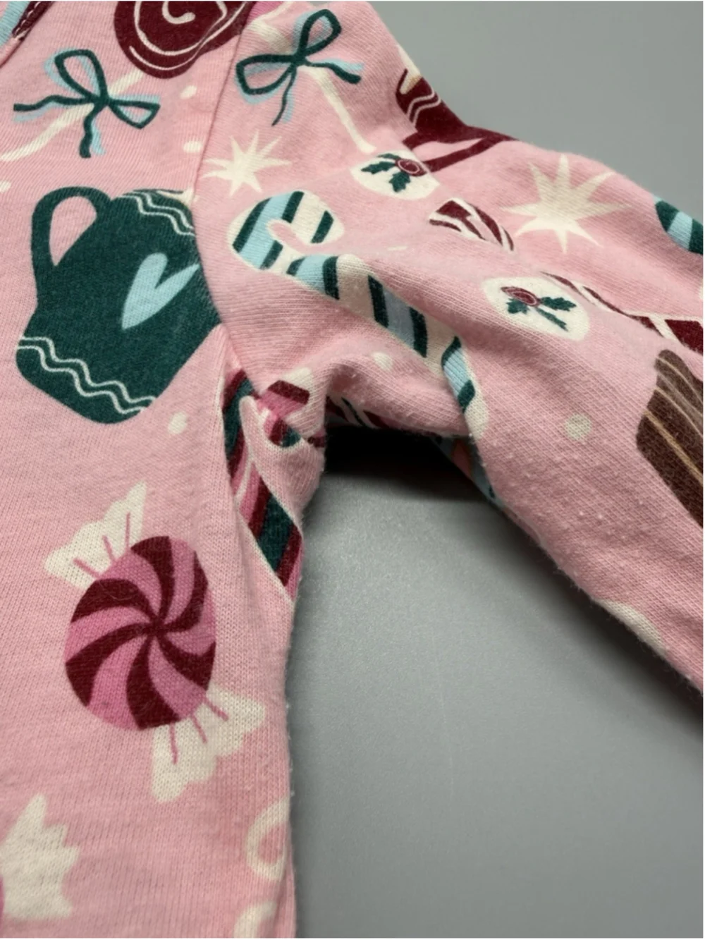 The Children's Place Pink Holiday Print Fit & Flare Dress 3T Girls Long Sleeve